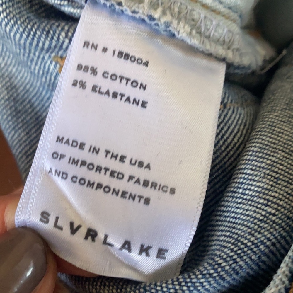 SLVRLAKE Denim Beatnik Slim Straight Leg High Waisted Jeans - Picture 6 of 6